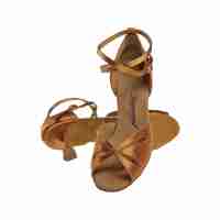 Diamant 141-087-379 latin schoenen voor dames brons gekruisde bandjes 