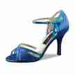 Nueva Epoca Blauwe latin dansschoenen voor dames