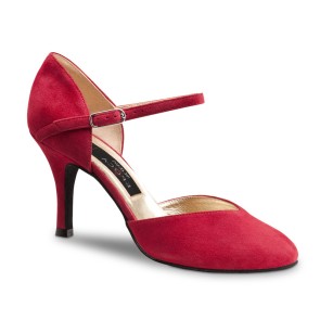 Nueva Epoca Gitana Rood Suede 7 cm Hak