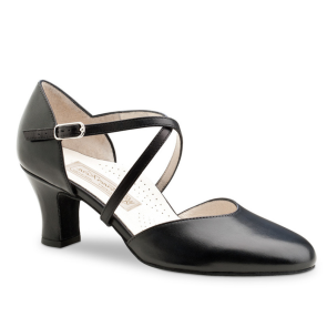 Werner Kern Layla dichte dames dansschoenen met Kruisbandjes - 6 cm blokhak