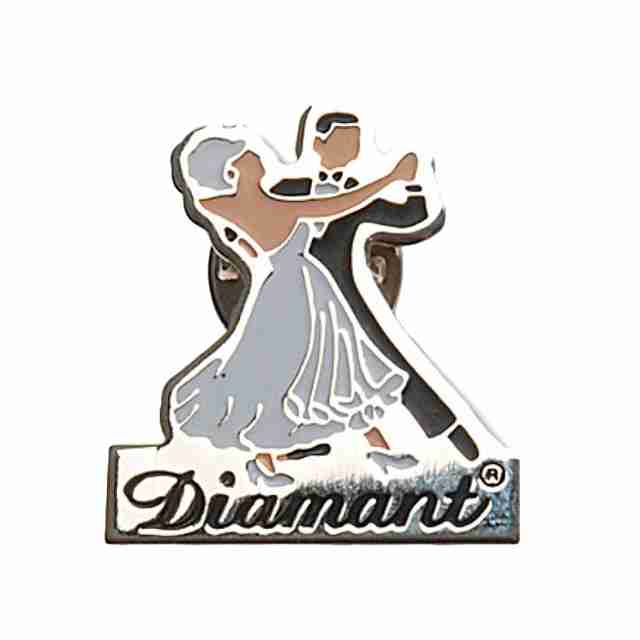 Diamant HW07966 zilverkleurige broche dansers