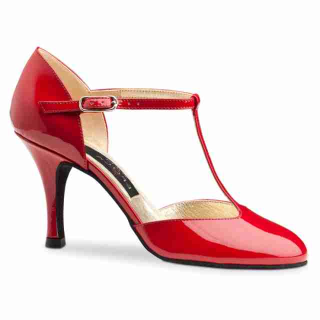 Nueva Epoca Roslyn Dansschoen Dames rood lakleer 8 cm hak