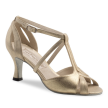 Dames Dansschoenen voor Smalle Voeten Goud Leer met Suede Zool en Hak 65 mm Werner Kern Amy