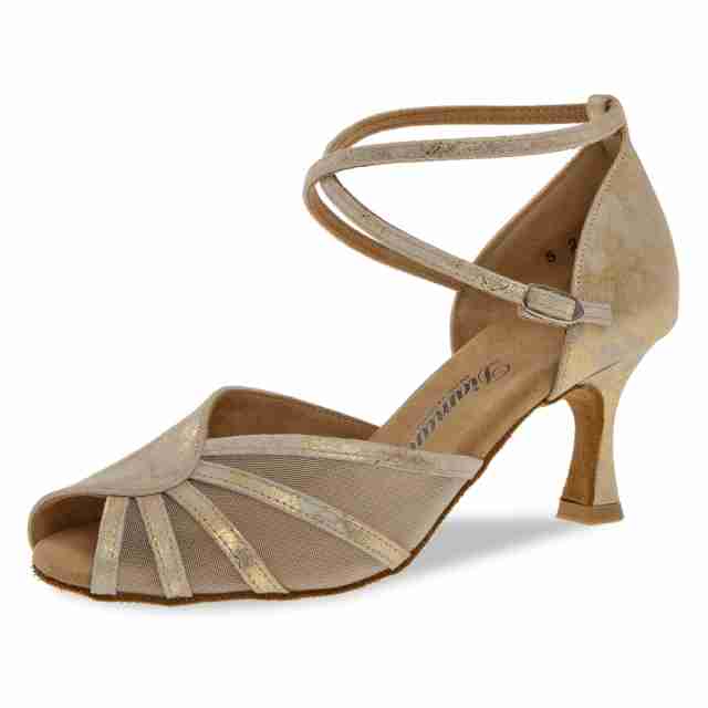 Diamant 020-087-017 dames latin dansschoenen beige mesh