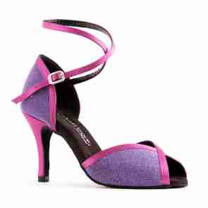 Portdance PD500 Fashion Dansschoenen met Glitters Violet-Fuchsia Glitter