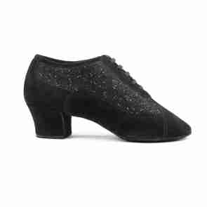 Portdance PD701 Fashion Trainingsschoenen Zwart Nubuck Glitter