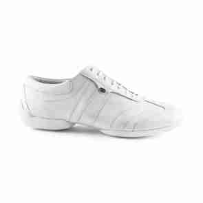 Portdance Pietro Street Witte Lederen Danssneakers met Splitzool