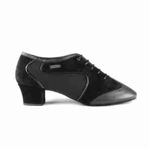 Portdance PD014 Pro Zwart Leer Latin Dansschoenen Heren