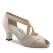 dames dansschoen comfort voetbed beige leer 6 cm hak stijldansen suede zool werner kern kelly