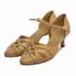 Supadance 1531 dames dansschoenen leer beige gespsluiting 