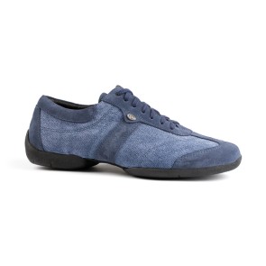 Portdance Pietro Street Blauwe Denim Danssneakers voor Latin