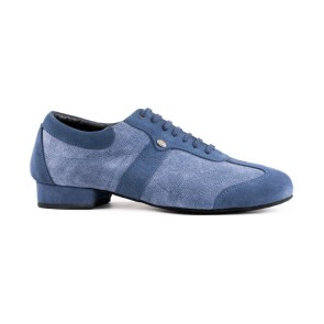 Portdance Pietro dansschoenen denim suede zool