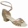 Supadance 1426 dames dansschoenen lage blokhak taupe 