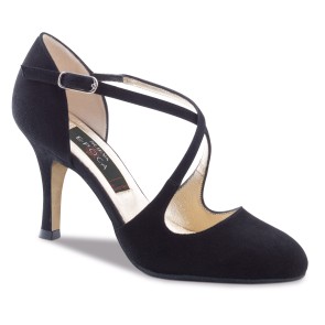 Nueva Epoca Tanja Dansschoen Dames zwart dichte neus suede