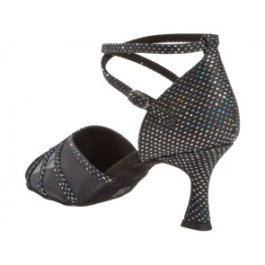 Diamant 020-077-183 Dames Latin Dansschoenen zilver glitter