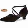 Diamant 107-013-001 ballroomschoenen voor dames zwart suede