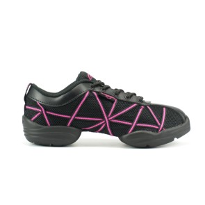 Capezio Web DS19 Dames Danssneakers Roze met Zwart