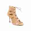 Portdance PD804 net 7cm camel nubuck dansschoenen laarsmodel hoge hak