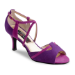 Nueva Epoca Cinzia dansschoen dames suede paars 6 cm hak