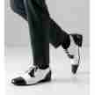 Werner Kern 28051 bergamo heren dansschoenen zwart wit leer voor swing lindy hop en ballroom