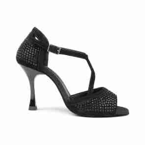 Portdance PD507 Dansschoenen Nubuck met Zwart Strass