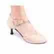 Portdance PD126 dames nubuck dansschoenen beige dichte neus