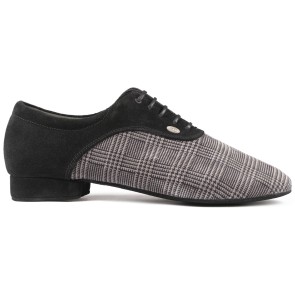 Portdance PD032 Zwart-Grijs latin schoenen ruitjespatroon