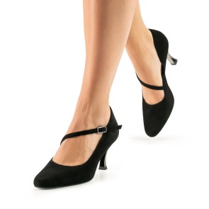 Werner Kern Sarah dames dansschoenen van suede zwart dicht model klassieke pumps voor ballroom