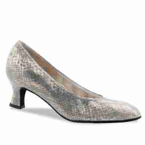 Werner Kern Laura dames dansschoenen voor Ballroom met Elastische boord - metallic effect